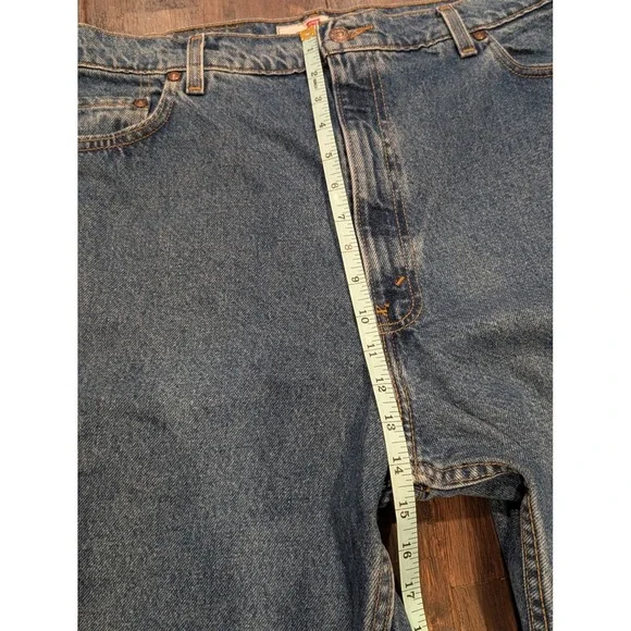 Vintage 90s Levi's 540 Jeans 38x32 Blue Relaxed Straight Leg Denim Orange Tab - Picture 8 of 11